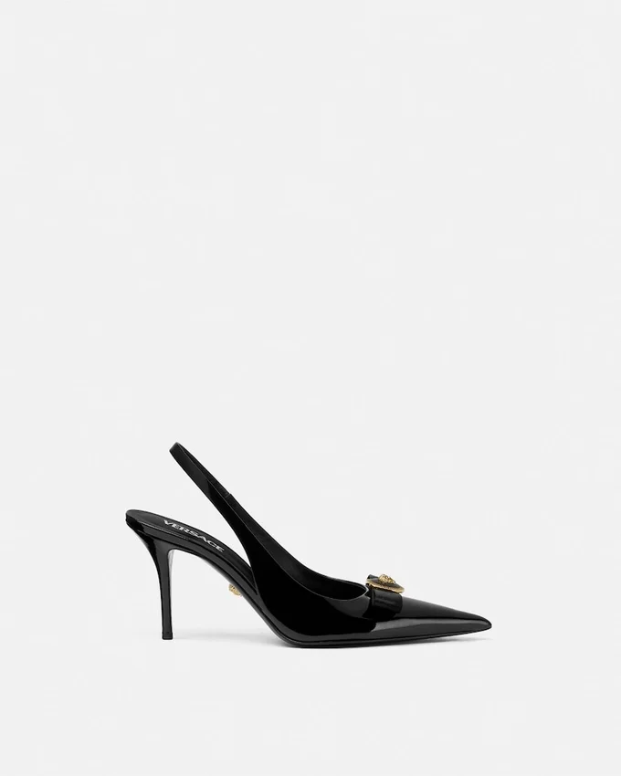 Gianni Ribbon Patent Slingbacks 85 mm Gianni Ribbon Patent Slingbacks 85 mm
