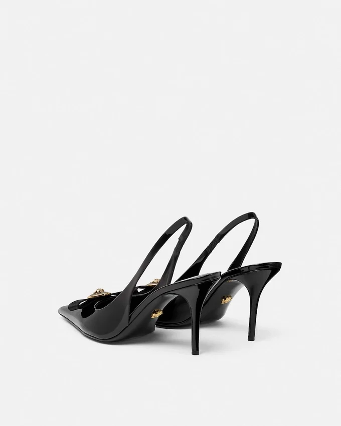 Gianni Ribbon Patent Slingbacks 85 mm Gianni Ribbon Patent Slingbacks 85 mm