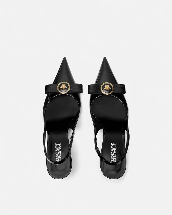 Gianni Ribbon Patent Slingbacks 85 mm Gianni Ribbon Patent Slingbacks 85 mm
