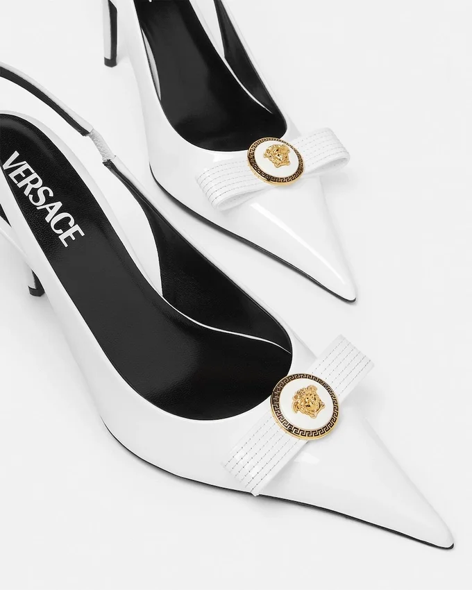 Gianni Ribbon Patent Slingbacks 85 mm Gianni Ribbon Patent Slingbacks 85 mm