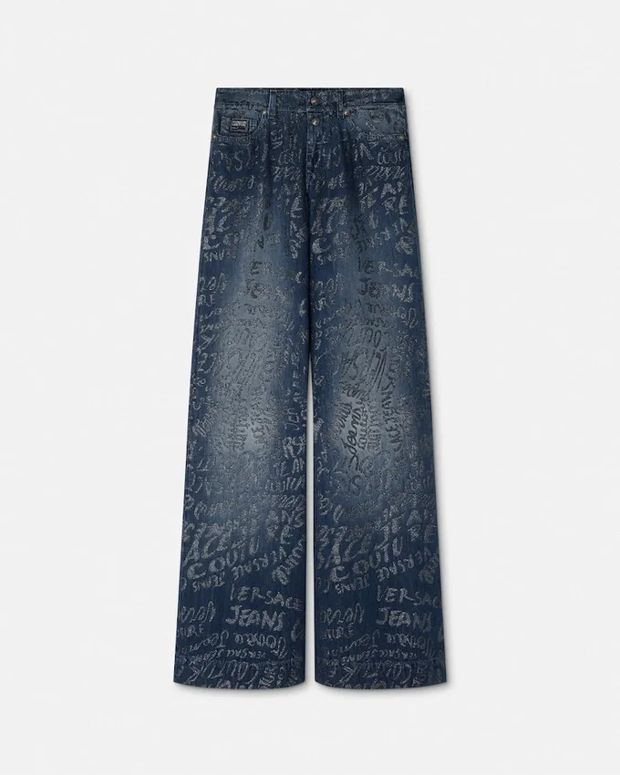Glitter Logomania Wide-Leg Jeans Glitter Logomania Wide-Leg Jeans