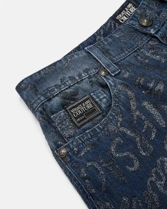 Glitter Logomania Wide-Leg Jeans Glitter Logomania Wide-Leg Jeans