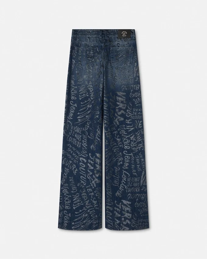 Glitter Logomania Wide-Leg Jeans Glitter Logomania Wide-Leg Jeans