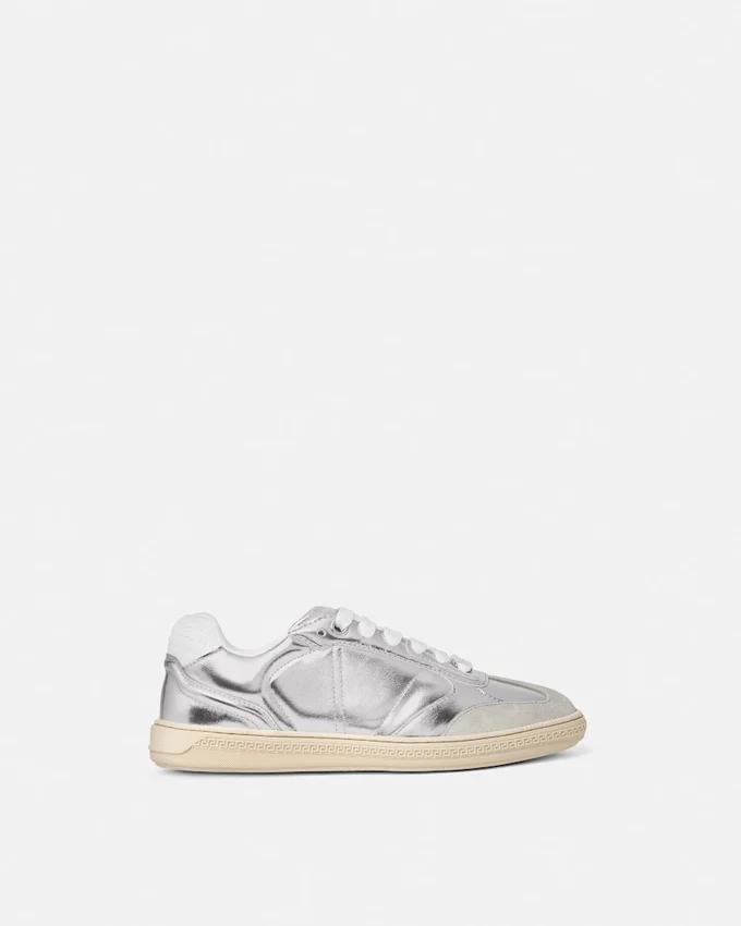 Greca Court Metallic Sneakers Greca Court Metallic Sneakers