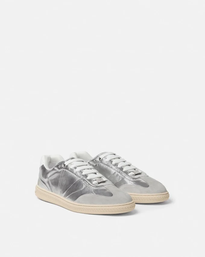 Greca Court Metallic Sneakers Greca Court Metallic Sneakers