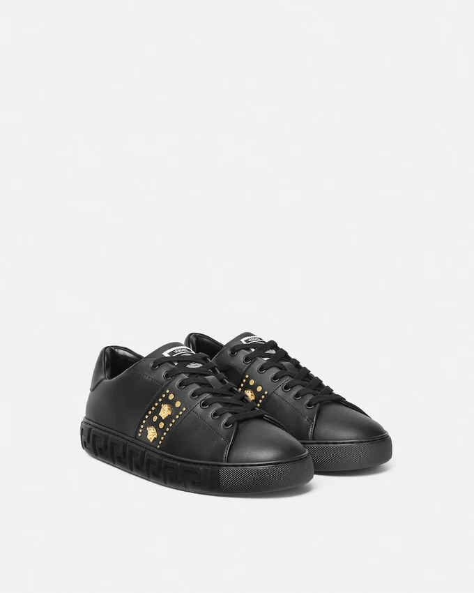 Greca Embellished Nylon Sneakers Greca Embellished Nylon Sneakers