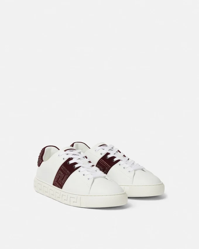 Greca Embellished Nylon Sneakers Greca Embellished Nylon Sneakers