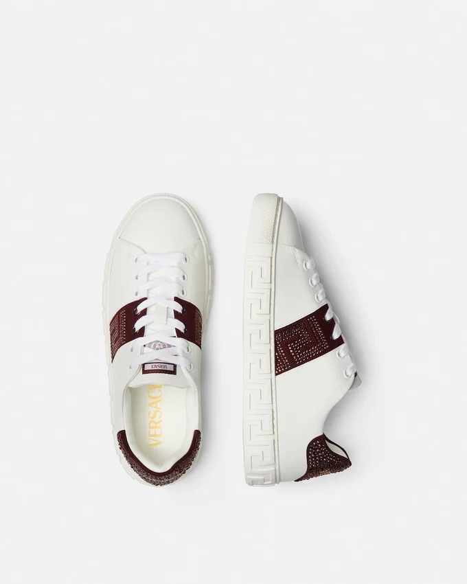 Greca Embellished Nylon Sneakers Greca Embellished Nylon Sneakers