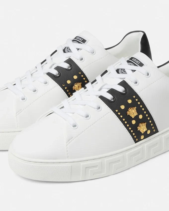 Greca Embellished Nylon Sneakers Greca Embellished Nylon Sneakers