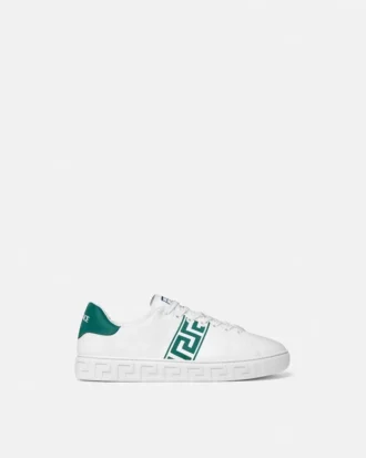 Greca Embroidered Nylon Sneakers