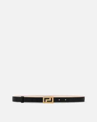 Greca Goddess Leather Belt 2 cm