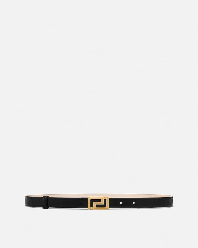 Greca Goddess Leather Belt 2 cm Greca Goddess Leather Belt 2 cm