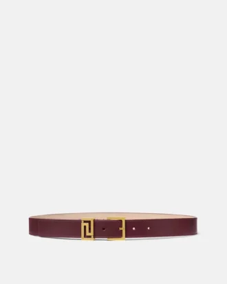 Greca Goddess Leather Belt 3 cm