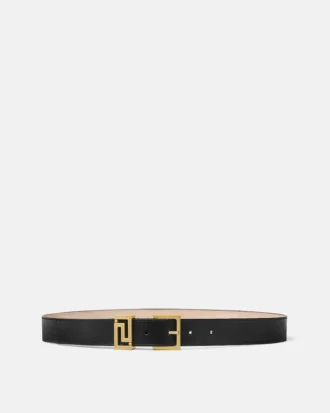 Greca Goddess Leather Belt 3 cm