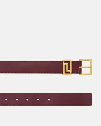 Greca Goddess Leather Belt 3 cm