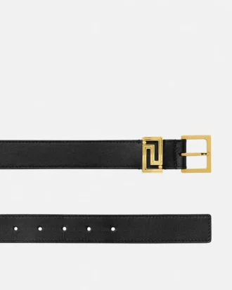 Greca Goddess Leather Belt 3 cm