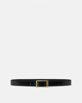 Greca Leather Belt 3 cm