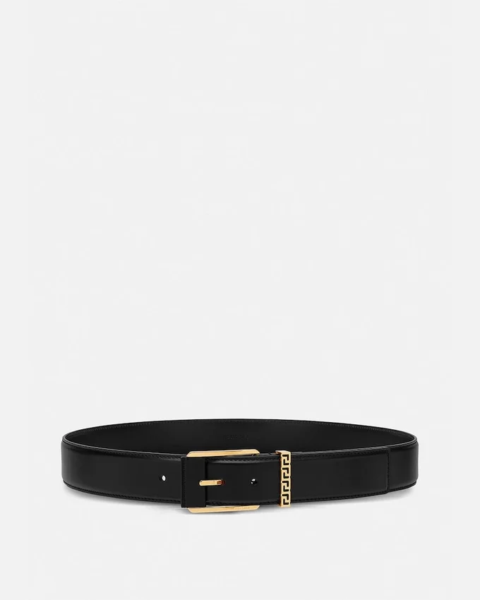 Greca Leather Belt 4 cm Greca Leather Belt 4 cm