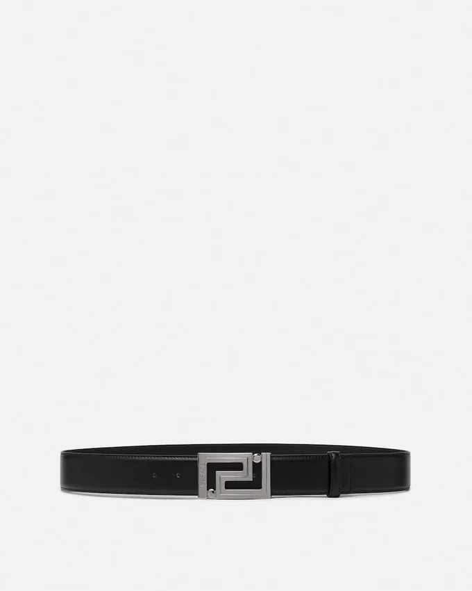 Greca Leather Belt 4 cm Greca Leather Belt 4 cm