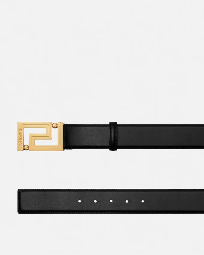 Greca Leather Belt 4 cm Greca Leather Belt 4 cm