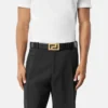 Greca Leather Belt 4 cm Greca Leather Belt 4 cm