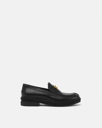 Greca Leather Loafers