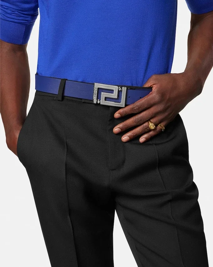 Greca Leather Reversible Belt 3.5 cm Greca Leather Reversible Belt 3.5 cm