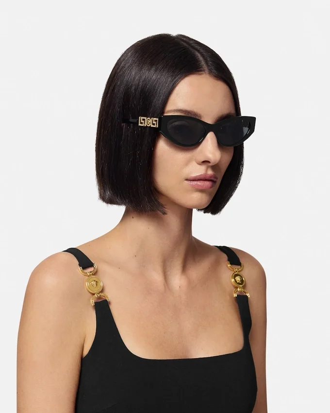 Greca Strass Cat-Eye Sunglasses Greca Strass Cat-Eye Sunglasses