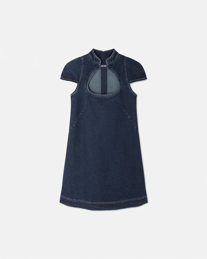 Institutional Logo Denim Mini Dress Institutional Logo Denim Mini Dress