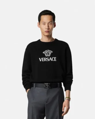 Intarsia Cashmere Knit Sweater