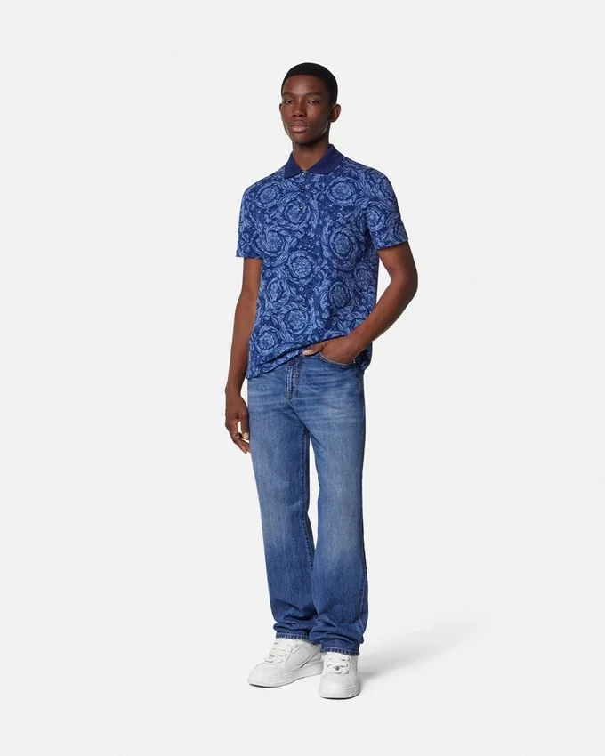 Jacquard Cotton Piqué Polo Jacquard Cotton Piqué Polo