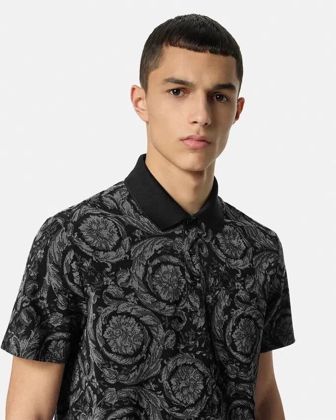 Jacquard Cotton Piqué Polo Jacquard Cotton Piqué Polo