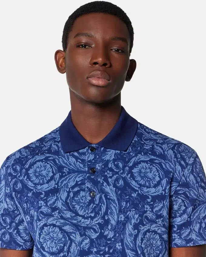 Jacquard Cotton Piqué Polo Jacquard Cotton Piqué Polo