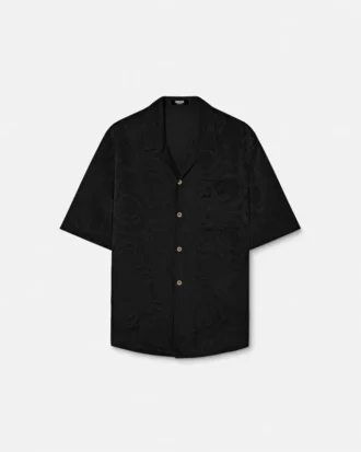 Jacquard Cotton-Poplin Shirt