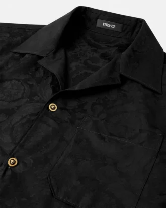 Jacquard Cotton-Poplin Shirt