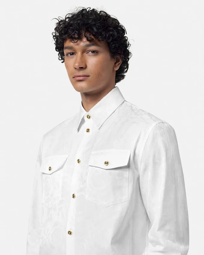 Jacquard Cotton-Poplin Shirt Jacquard Cotton-Poplin Shirt