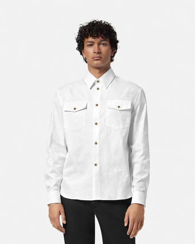 Jacquard Cotton-Poplin Shirt Jacquard Cotton-Poplin Shirt