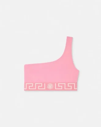 Jacquard One-Shoulder Bikini Top
