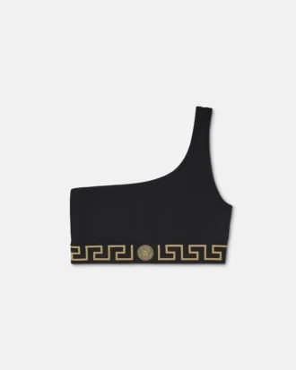 Jacquard One-Shoulder Bikini Top