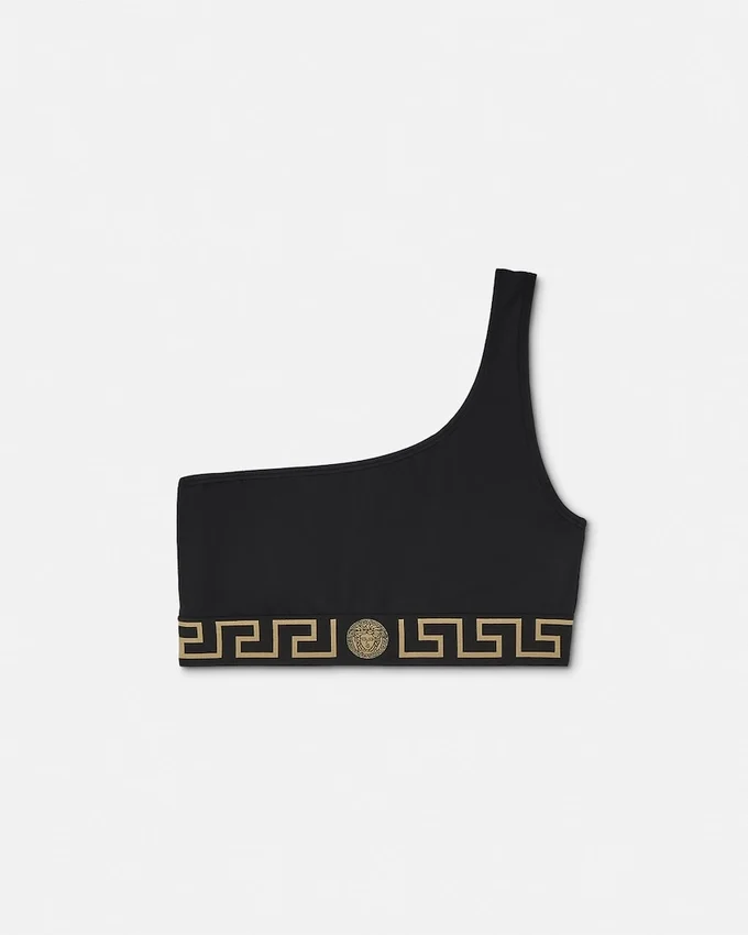 Jacquard One-Shoulder Bikini Top Jacquard One-Shoulder Bikini Top