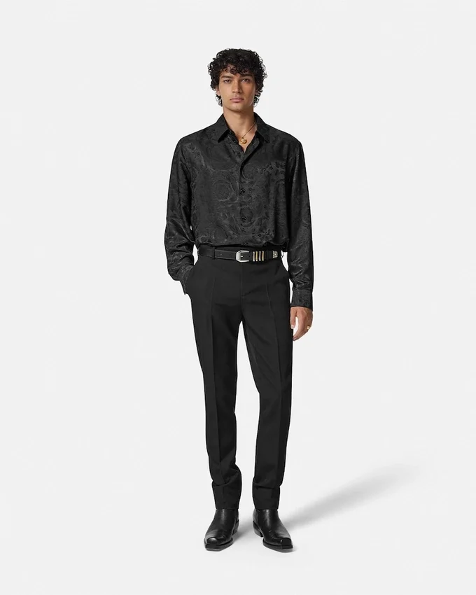 Jacquard Silk-Blend Regular Shirt Jacquard Silk-Blend Regular Shirt