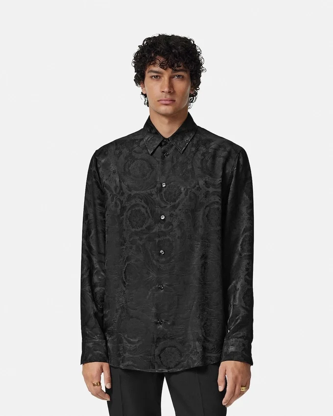 Jacquard Silk-Blend Regular Shirt Jacquard Silk-Blend Regular Shirt