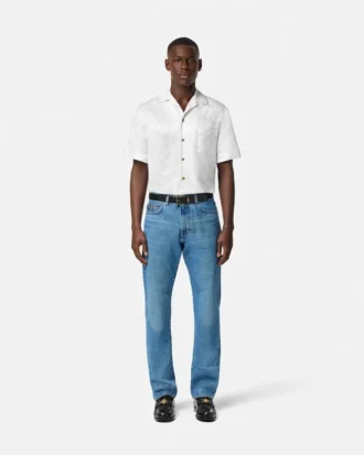 Jacquard Silk-Blend Shirt
