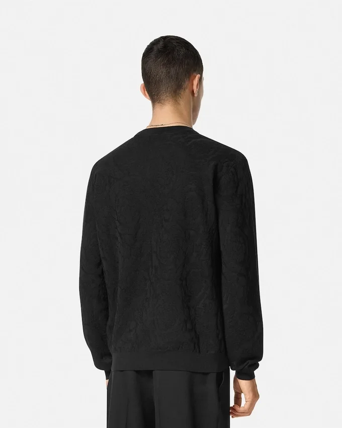 Jacquard Silk-Cotton Knit Sweater Jacquard Silk-Cotton Knit Sweater