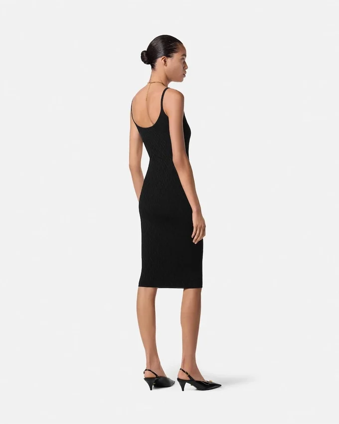 Jacquard Stretch Viscose Fitted Knit Mini Dress Jacquard Stretch Viscose Fitted Knit Mini Dress
