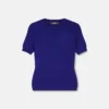 Jacquard Stretch Viscose Fitted Knit T-Shirt Jacquard Stretch Viscose Fitted Knit T-Shirt