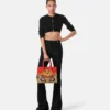 Jacquard Stretch Viscose Knit Crop Cardigan Jacquard Stretch Viscose Knit Crop Cardigan