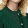 Jacquard Viscose Knit Fitted Cardigan Jacquard Viscose Knit Fitted Cardigan