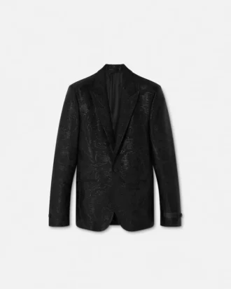 Jacquard Wool-Blend Blazer