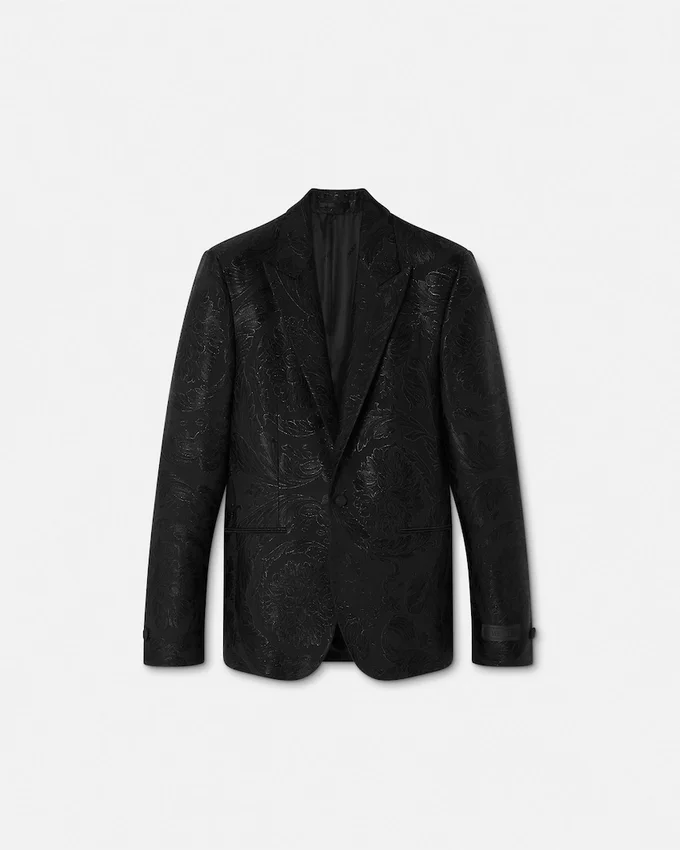 Jacquard Wool-Blend Blazer Jacquard Wool-Blend Blazer